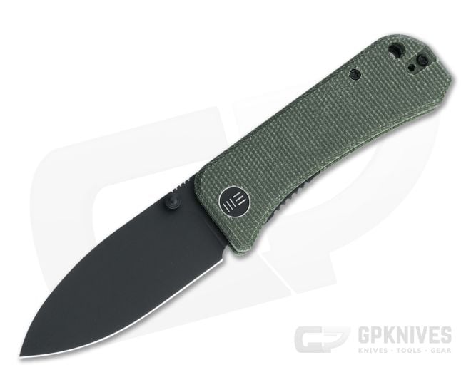WE Knives Banter Black Stonewashed S35VN Green Micarta Liner Lock Folder 2004J - WE-2004J
