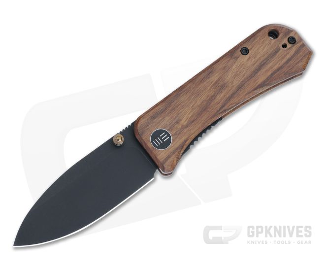 WE Knives Banter Black Stonewashed S35VN Cuibourtia Wood Liner Lock Folder 2004K - WE-2004K