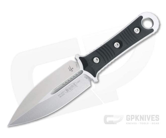 Microtech Borka SBD Dagger Stonewashed M390 Black G10 Fixed Blade 201-10 - MT-201-10
