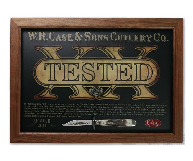 Case 2011 Dealer Knife Stag Cheetah XX Tested Display - CA-2011DEALER