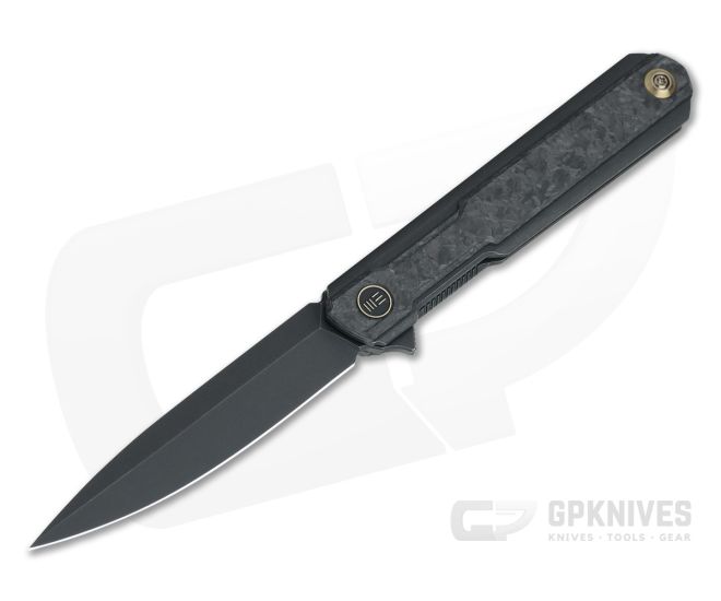 WE Knives Peer Ostap Hel Black Stonewashed 20CV Shred Carbon Fiber Black Titanium Flipper 2015D - WE-2015D