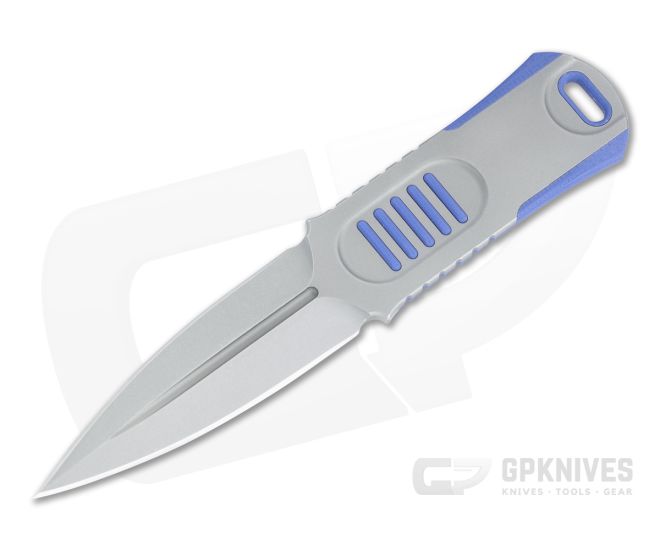 WE Knives OSS Dagger Lundquist Stonewashed 20CV Blue G10 Lapel Knife 2017C - WE-2017C