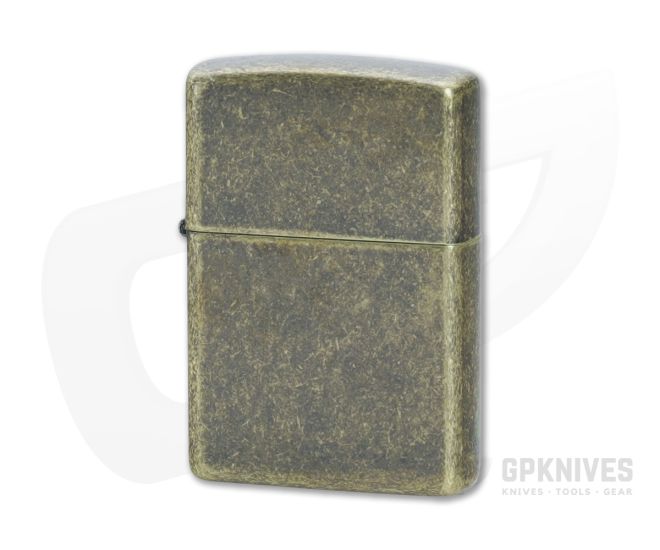 Zippo Lighter Antique Brass Flat Bottom Pipe Lighter - ZI-201FBPL