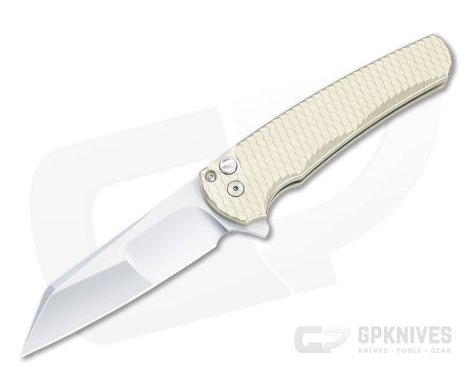 Protech Malibu Custom Flipper Dragon Scale Bronze Aluminum Irie Hand Ground Reverse Tanto Blade 2023-MALIBU-016 - PT-2023-MALIBU-016