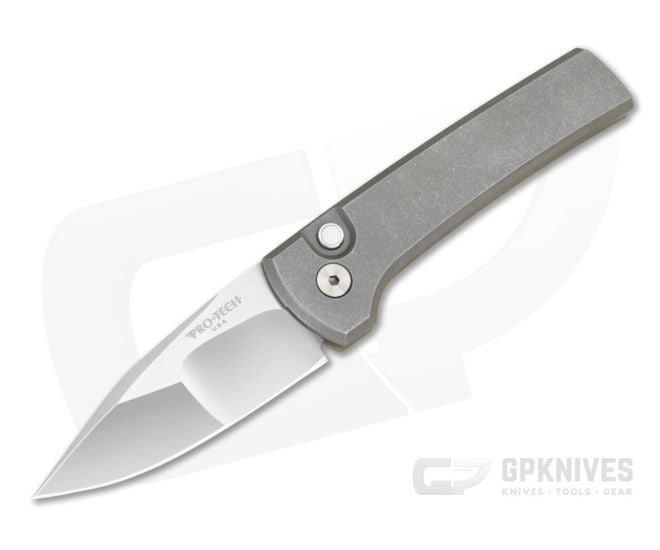Protech Scapegoat Auto Custom Steel Handle Mirror Blade - PT-2026SCAPEGOAT-CUSTOM-001