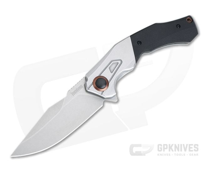 Kershaw Payout Stonewashed D2 Clip Point Bolstered Black G10 Assisted Frame Lock Flipper 2075 - KS-2075