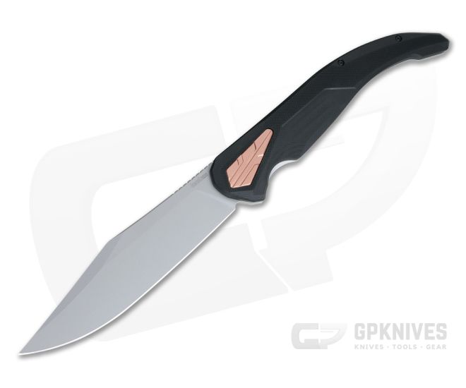 Kershaw Strata XL Blasted D2 Clip Point Black G10 KVT Stainless Frame Lock Flipper 2077 - KS-2077