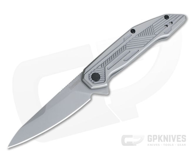 Kershaw Terran Blasted Drop Point Assisted Stainless Frame Lock Flipper 2080 - KS-2080