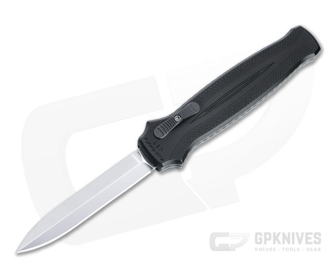 Piranha P20 Rated-X Double Edge Mirror 154CM Black Double Action OTF Automatic - PRN-20BK