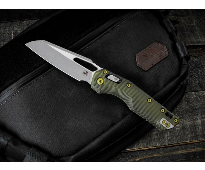 Microtech MSI S/E - Distressed Grenade Green Handle - Apocalyptic