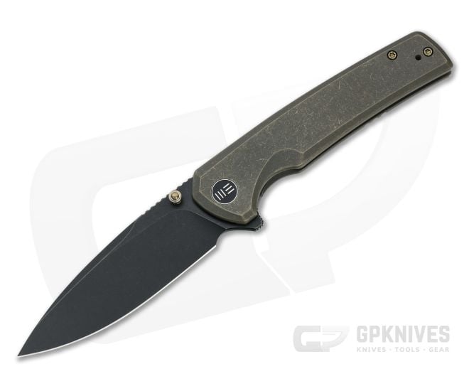 WE Knives Subjugator Black Stonewashed 20CV Bronze Titanium Frame Lock Flipper WE21014C-4 - WE-WE21014C-4