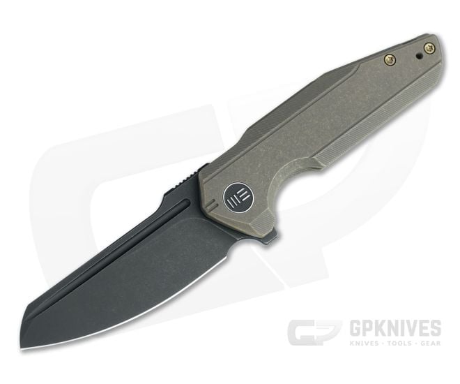 WE Knives Starhawk Flipper Black Stonewashed 20CV Bronze Titanium Folder WE21017-2 - WE-WE21017-2