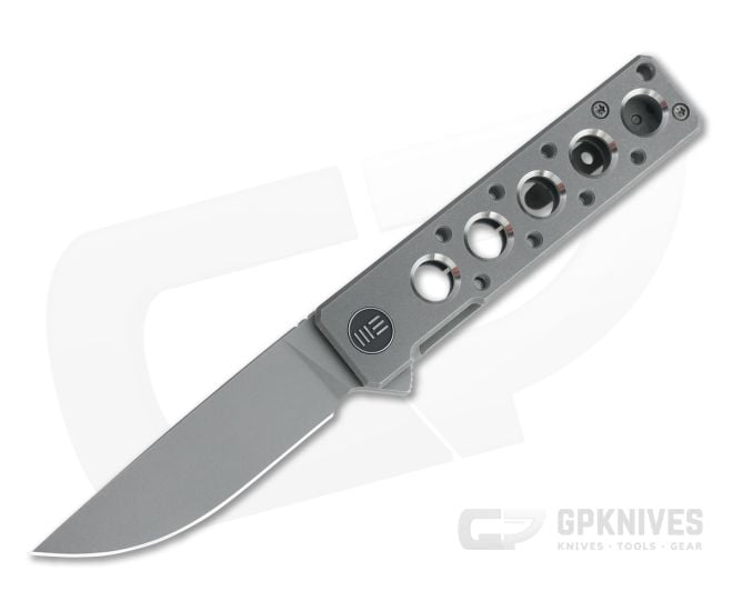 WE Knives Zinker Miscreant 3.0 Gray Stonewashed 20CV Gray Titanium Flipper 2101A - WE-2101A