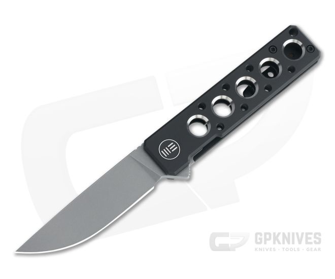WE Knives Zinker Miscreant 3.0 Gray Stonewashed 20CV Black Titanium Flipper 2101B - WE-2101B