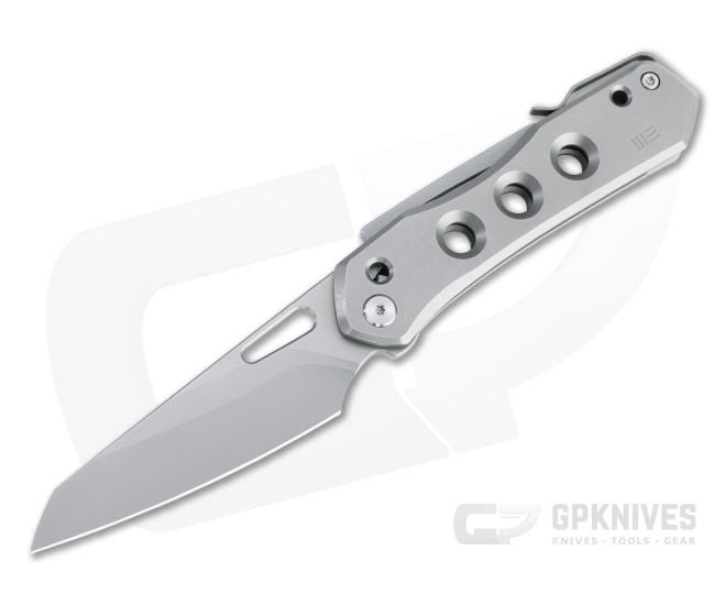 WE Knives x Snecx Vision R Superlock Blasted 20CV Stonewashed Gray Titanium Folder WE21031-1 - WE-WE21031-1