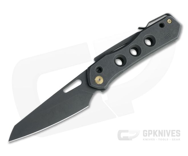WE Knives x Snecx Vision R Superlock Black Stonewashed 20CV Black Titanium Folder WE21031-2 - WE-WE21031-2