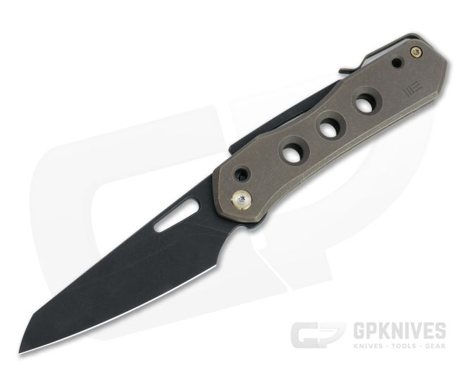WE Knives x Snecx Vision R Superlock Black Stonewashed 20CV Bronze Titanium Folder WE21031-4 - WE-WE21031-4