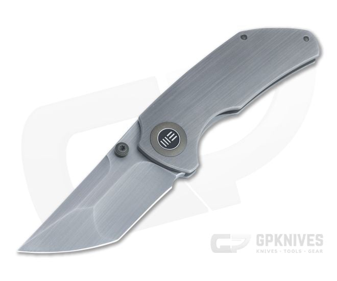 WE Knives Thug Christensen Gray Hand Rubbed 20CV Brushed Titanium Frame Lock Folder 2103B - WE-2103B