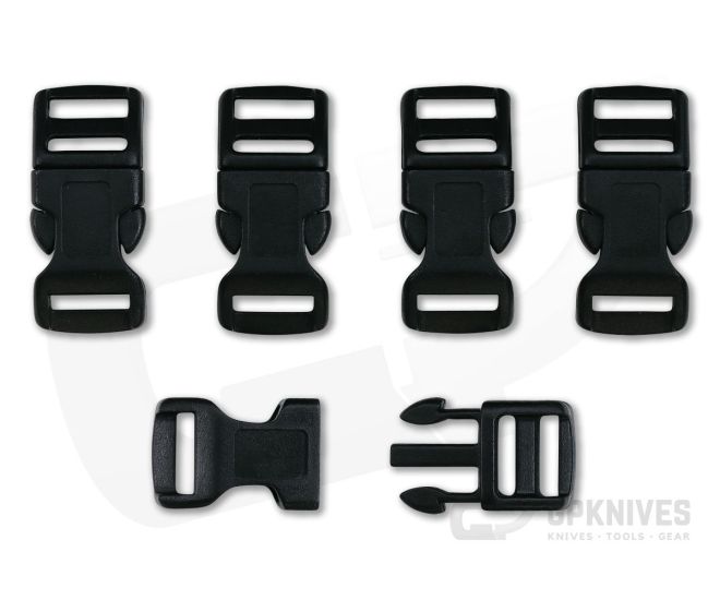 1/2" Black Side Release Buckle - 5 Pack - AC-210