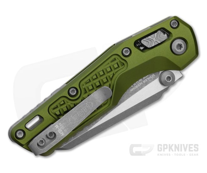 mm.micro147 Microtech MSI Mini Green Frag Aluminum | M390MK RAM-LOK EDC Knife
