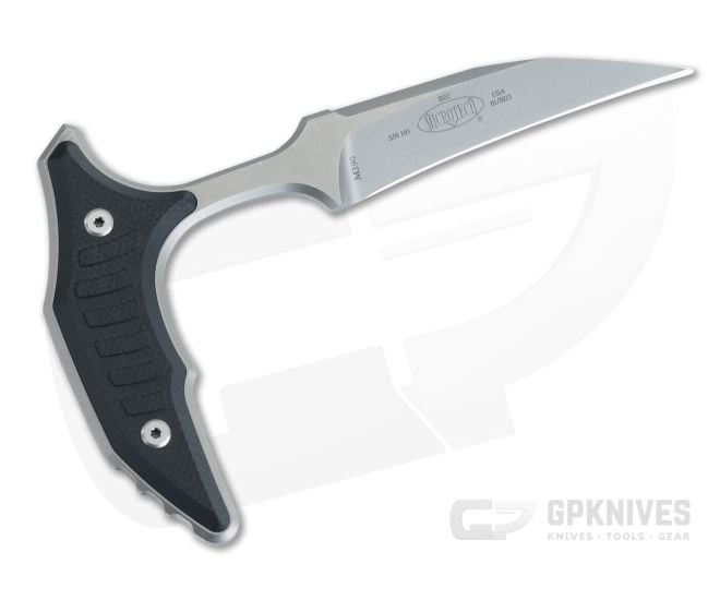 Microtech Bee Push Dagger Black G10 Handle Bead Blasted M390 Wharncliffe Blade 218-7GTBKS - MT-218-7GTBKS