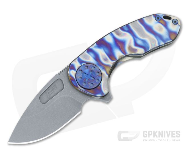 Curtiss Knives F3 Compact Torched Titanium Blasted MagnaCut Slicer Flipper CK-21 - CK-21
