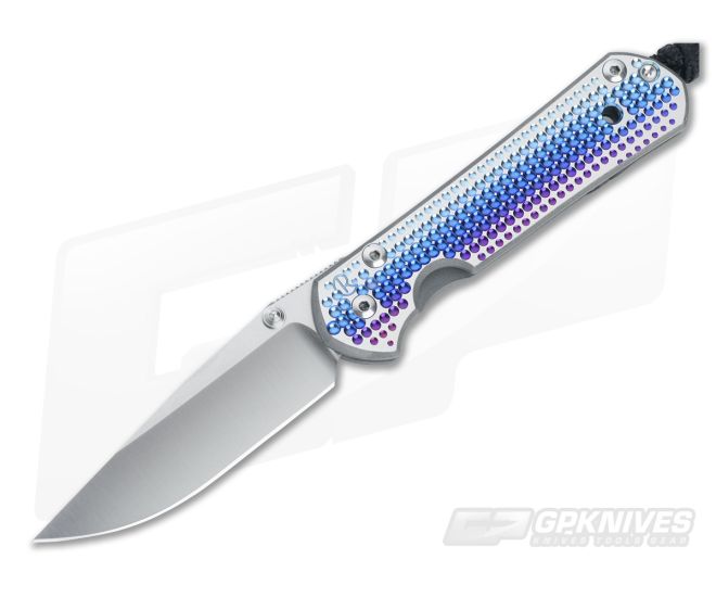 Chris Reeve Small Sebenza 21 Unique Graphic Blue Hue Droplets - CRK-S21-X032