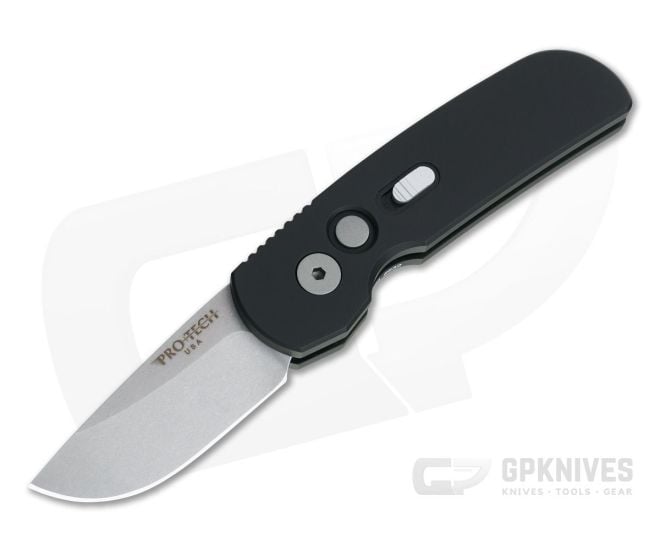 Protech Calmigo Stonewashed 154CM Black Button Lock CA Legal Automatic 2201-SW - PT-2201-SW