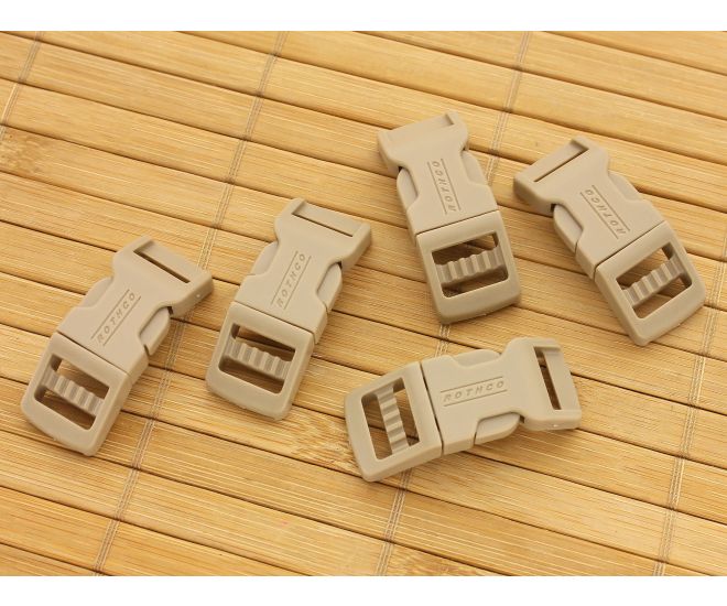 1/2" Khaki Side Release Buckle - 5 Pack - AC-220K