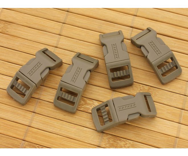 1/2" OD Green Side Release Buckle - 5 Pack - AC-220OD