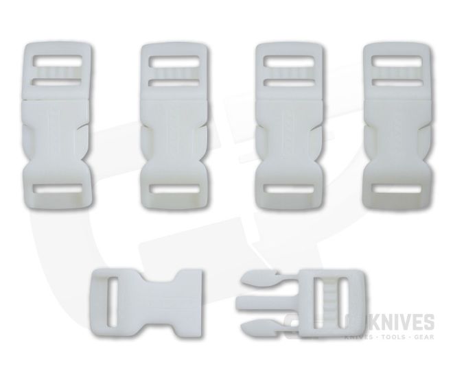 1/2" White Side Release Buckle - 5 Pack - AC-220W