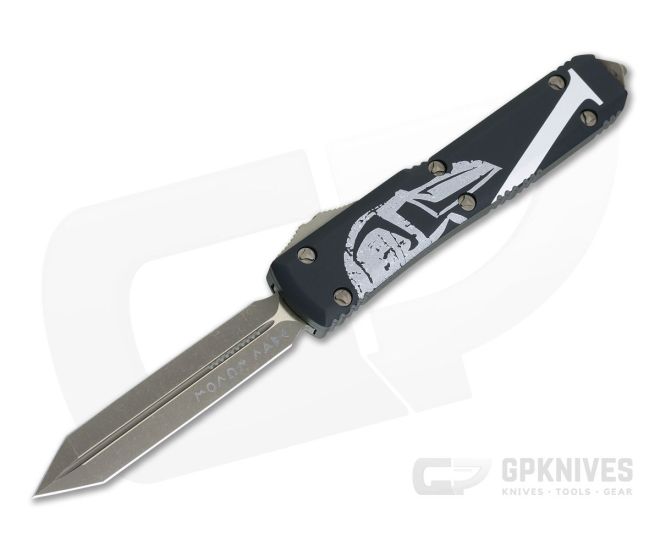 Microtech Ultratech CC Molon Labe Bronze Apocalyptic Spartan Double Edge OTF Automatic Knife 223-13ML - MT-223-13CCML