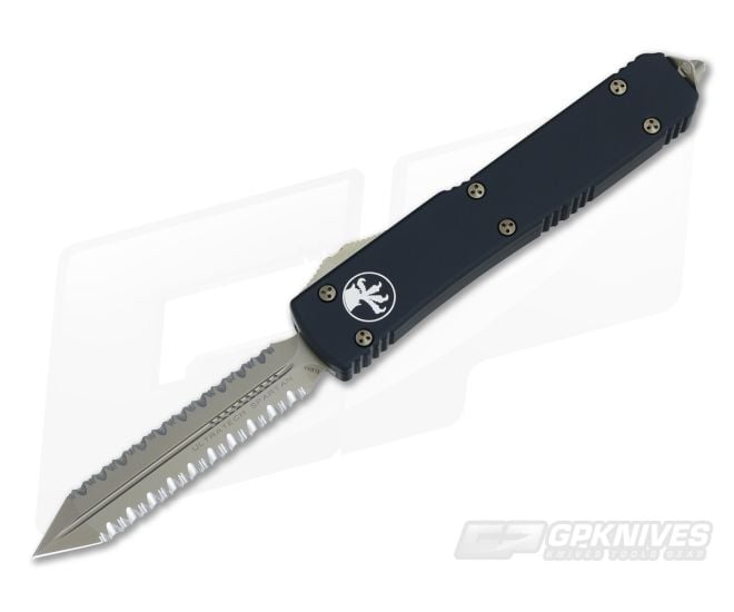 Microtech Ultratech Spartan Bronze Double Full Serrated OTF 223-D15 - MT-223-D15