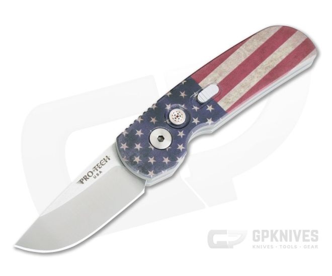 Protech Calmigo Limited Edition Vintage Flag CA Legal Automatic Satin 154CM 2240 - PT-2240