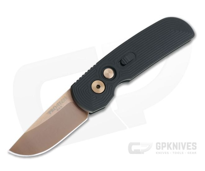 Protech Calmigo "Tron" Rose Gold 154CM Black CA Legal Automatic 2245 - PT-2245