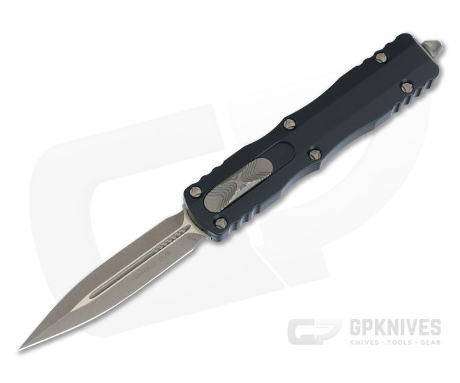 Microtech Dirac D/E Black Handle Bronzed Apocalyptic M390 Standard Automatic 225-13AP - MT-225-13AP
