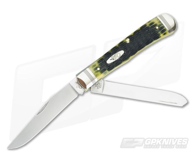 Case Trapper Crandall Olive Green Jigged Bone 22541 - CA-22541