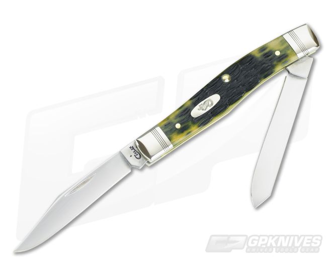 Case Mini Moose Crandall Olive Green Jigged Bone 22542 - CA-22542