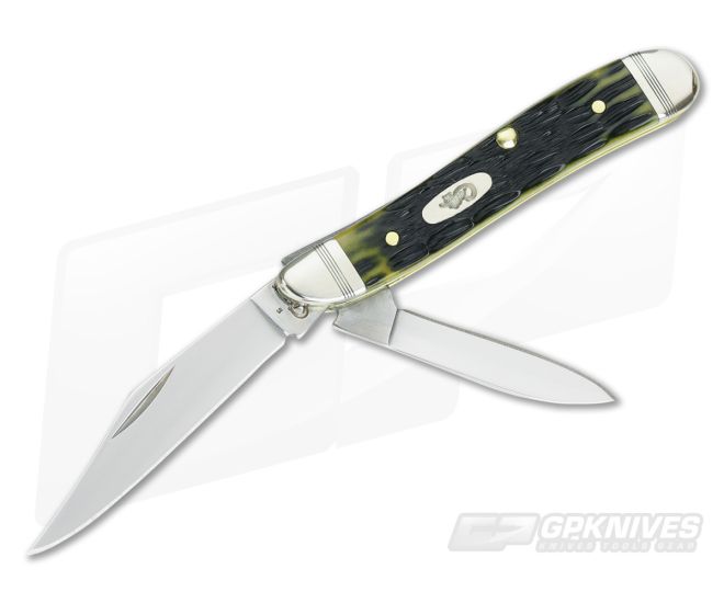 Case Peanut Crandall Olive Green Jigged Bone 22544 - CA-22544