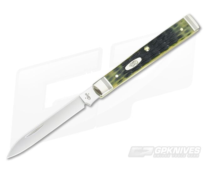 Case Doctor's Knife Crandall Olive Green Jigged Bone 22547 - CA-22547