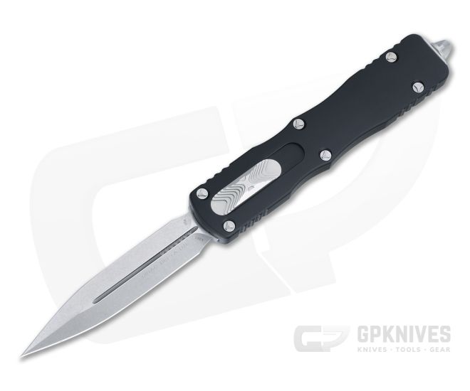 Microtech Dirac Delta Stonewashed M390 Black OTF Automatic Knife 227-10 - MT-227-10