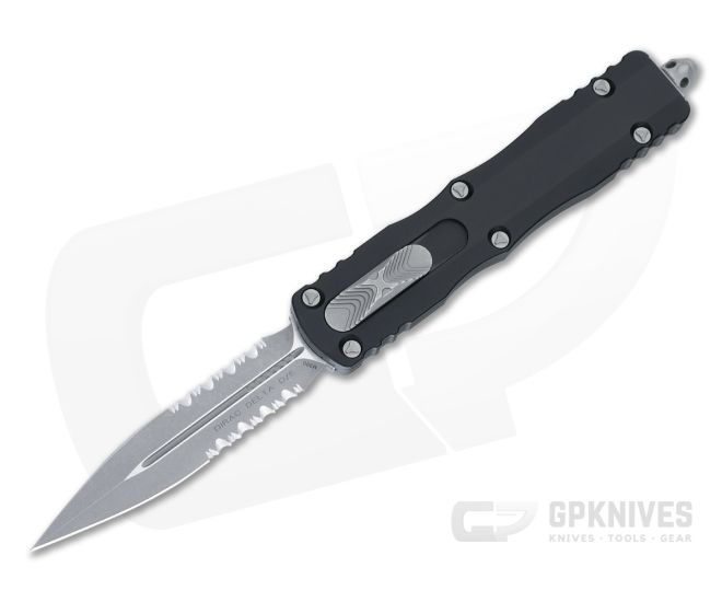 Microtech Dirac Delta Apocalyptic Part Serrated M390 Double Edge OTF 227-11AP - MT-227-11AP