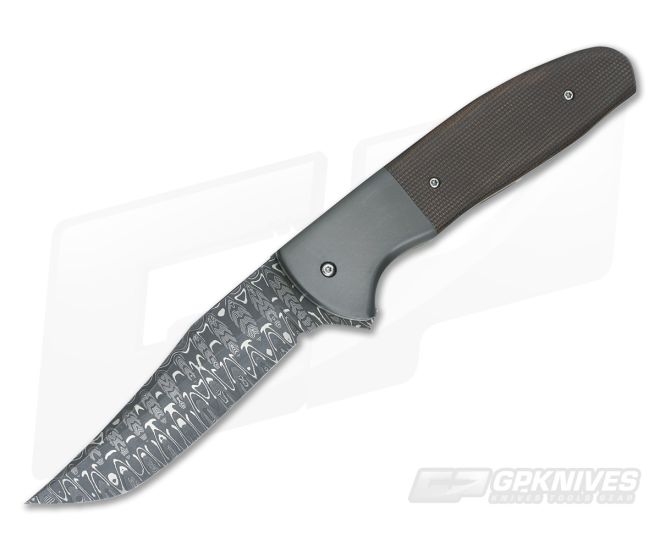 Chuck Gedraitis Tanto Accentor Damascus & Zirconium - CU-2290
