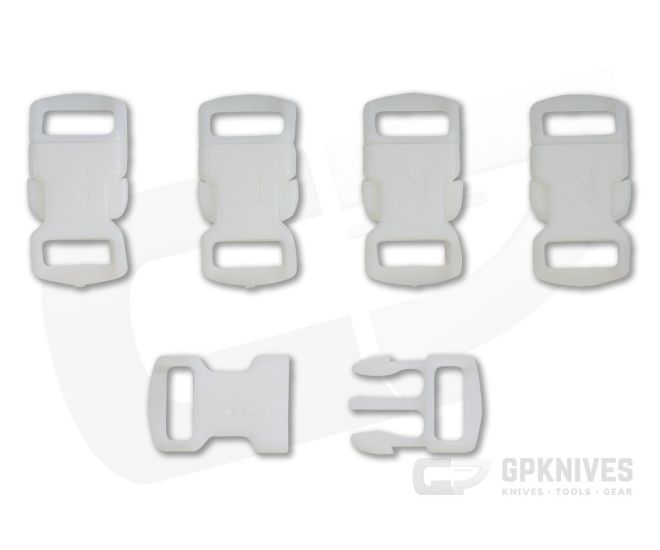 3/8" White Side Release Buckle - 5 Pack - AC-229W