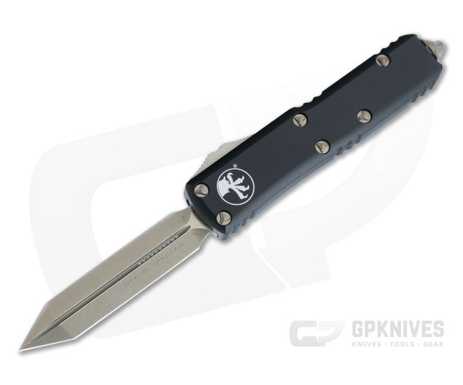 Microtech UTX-85 Spartan Bronzed M390 OTF Black Handle 230-13 - MT-230-13