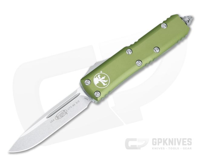 Microtech UTX-85 OD Green Automatic Stonewash M390 231-10OD - MT-231-10OD