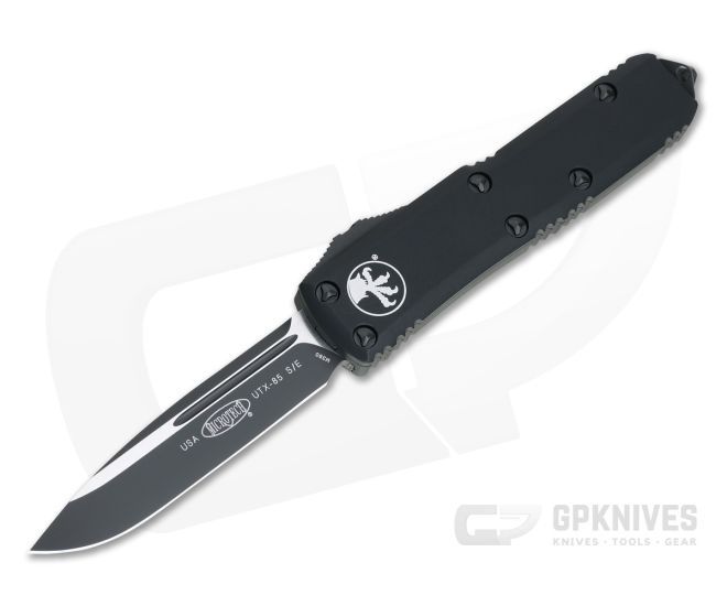 Microtech UTX-85 S/E Tactical Black M390 Drop Point OTF Automatic Knife 231-1T - MT-231-1T