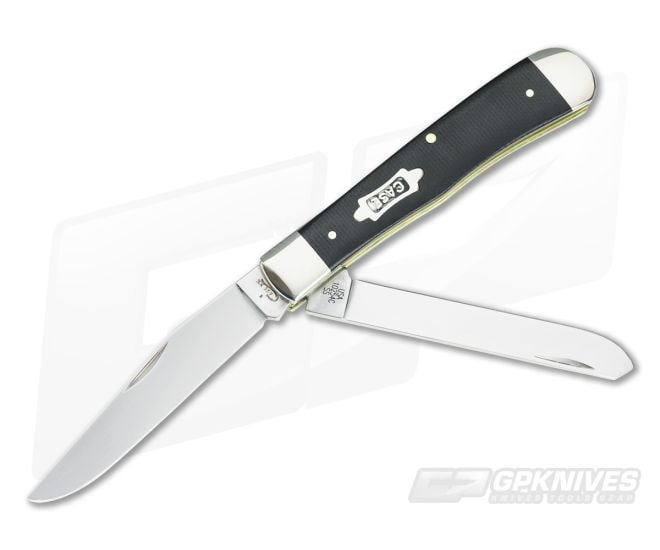 Case Trapper with Pocket Clip Black Canvas Handle 23137 - CA-23137