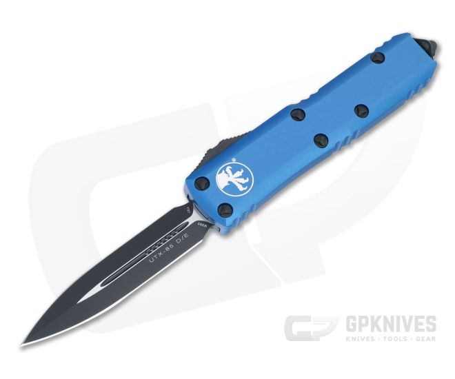 Microtech UTX-85 Blue Aluminum Black M390 D/E OTF 232-1BL - MT-232-1BL