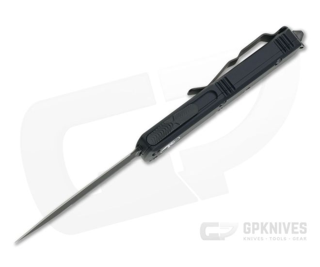 Microtech UTX-85 Black Double Edge Black DLC 204P OTF Automatic Knife 232-1DLCT - MT-232-1DLCT-204P